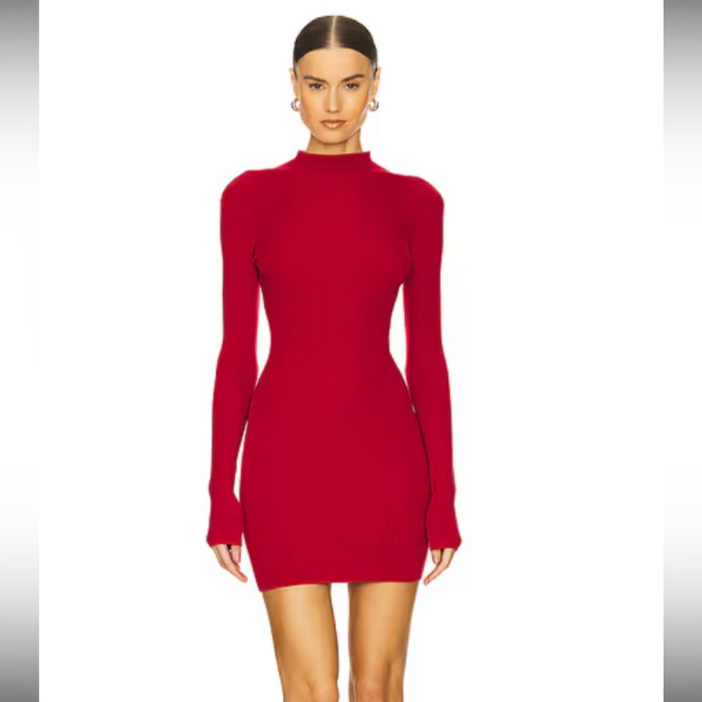 LOBA Remi  Mock Neck Mini Dress